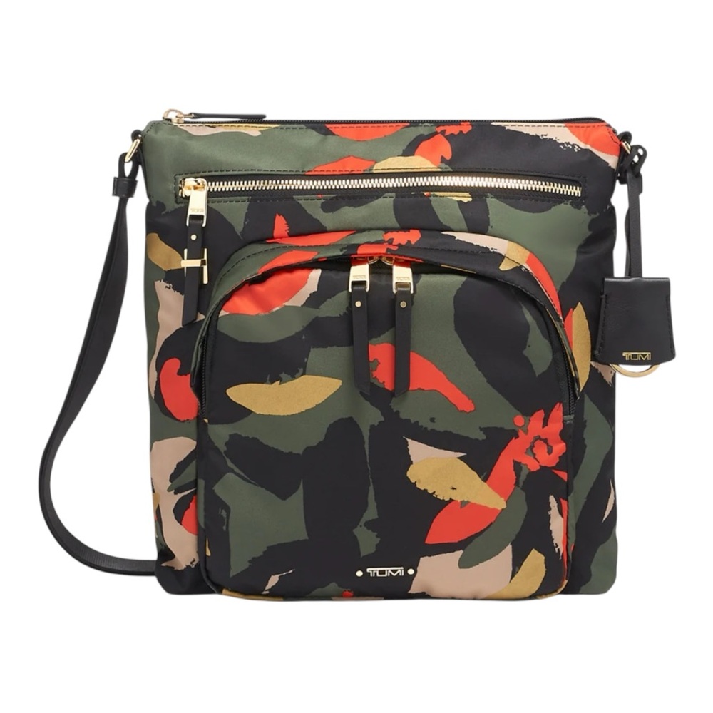 TUMI Voyageur Carmel Crossbody Bag Purse Camouflage Print NWT
